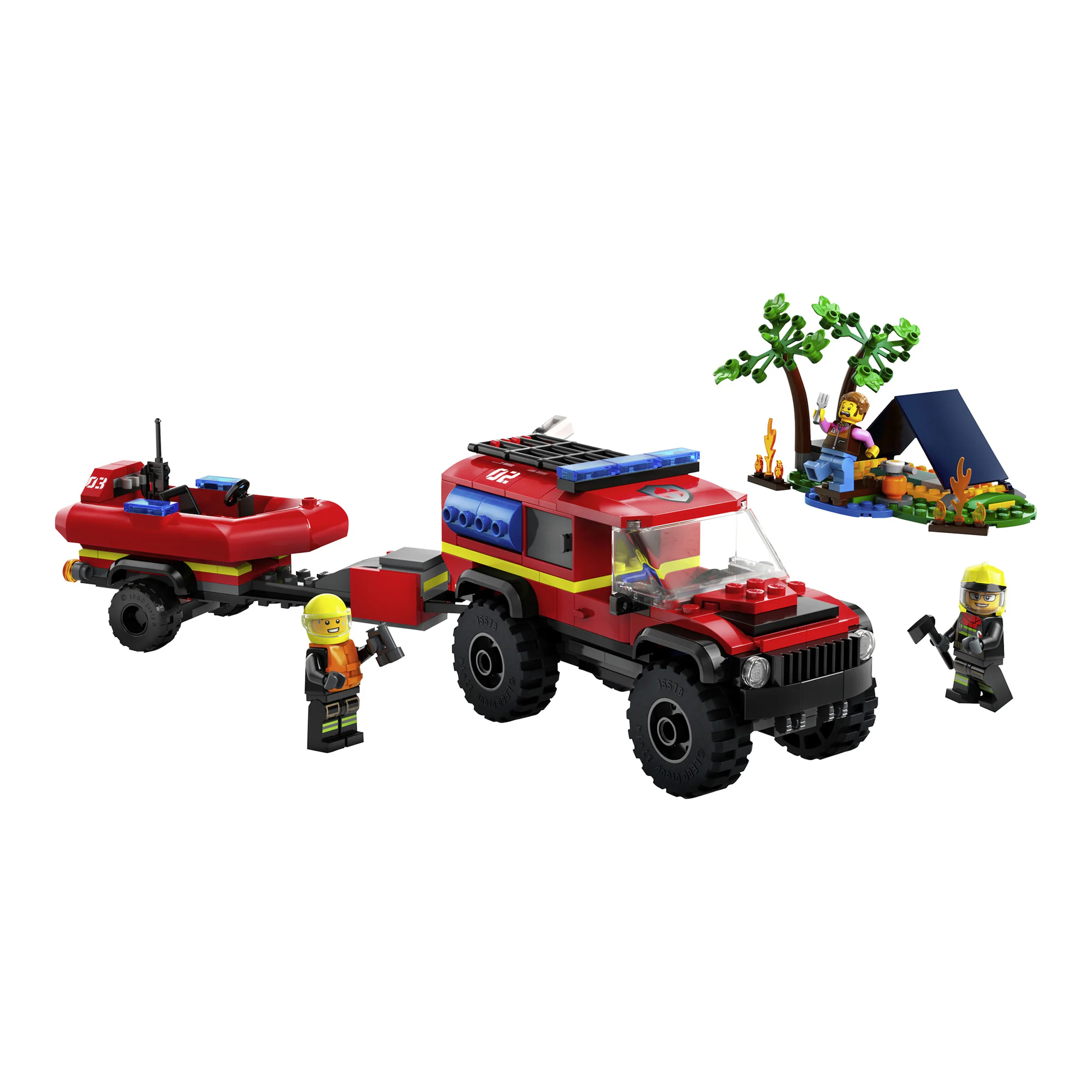 LEGO® - CITY 60412 Feuerwehrgeländewagen mit Rettungsboot