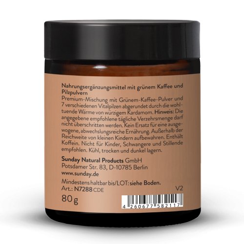 Sunday Natural Products  Mild Cardamom Mushroom Coffee
