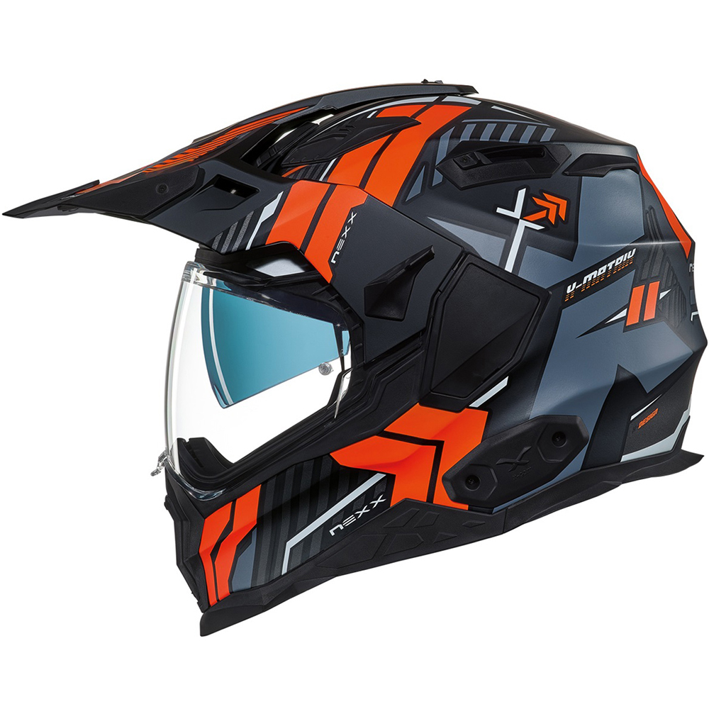 Nexx - Casque X.WED 2 Wild Country Noir / Orange / Gris Mat