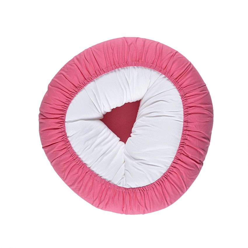 Housse ronde de coussin d'allaitement - Fuchsia - Doré