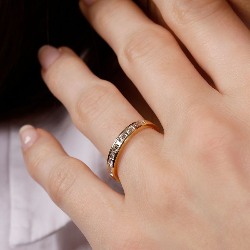 Bague Alliance Or jaune et Diamants