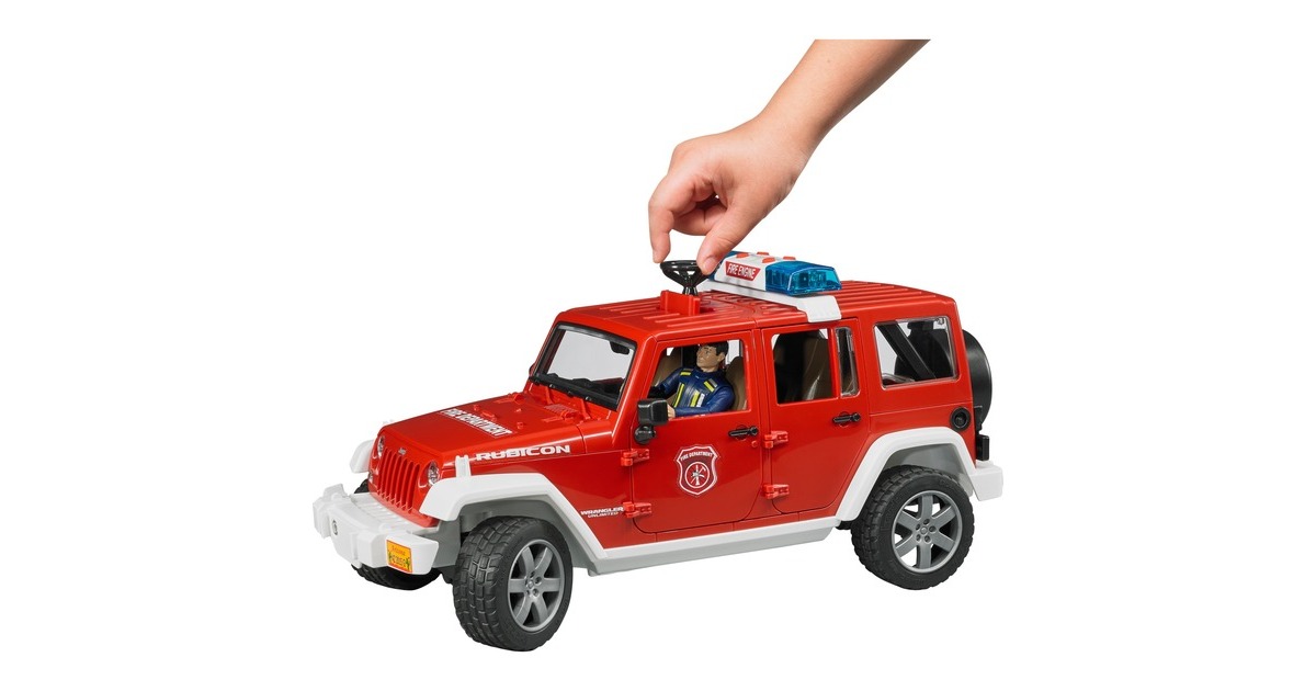 bruderJeep Wrangler Unlimited Rubicon brandweerauto Modelvoertuig  (02528)