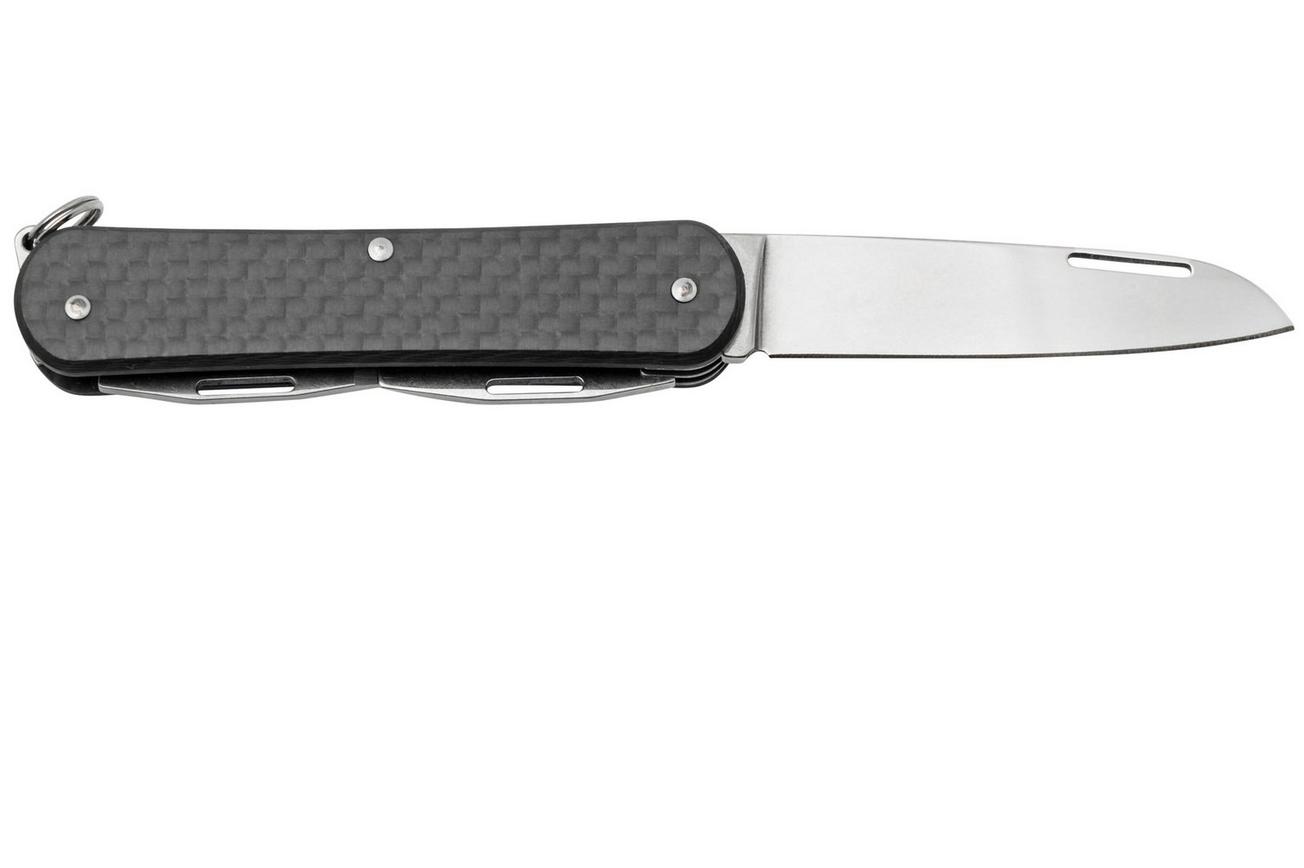 FOX Vulpis 3-Tools FX-VP130-3CF, M390, Black Carbon Fiber, Zwitsers zakmes