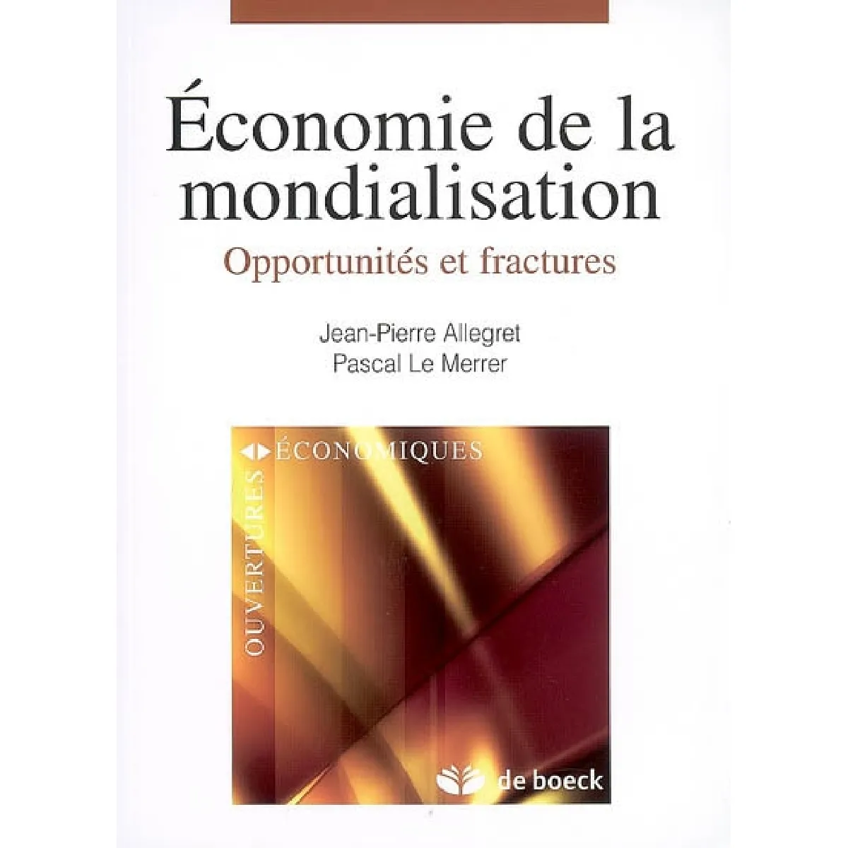 Economie de la mondialisation : opportunités et fractures · Occasion
