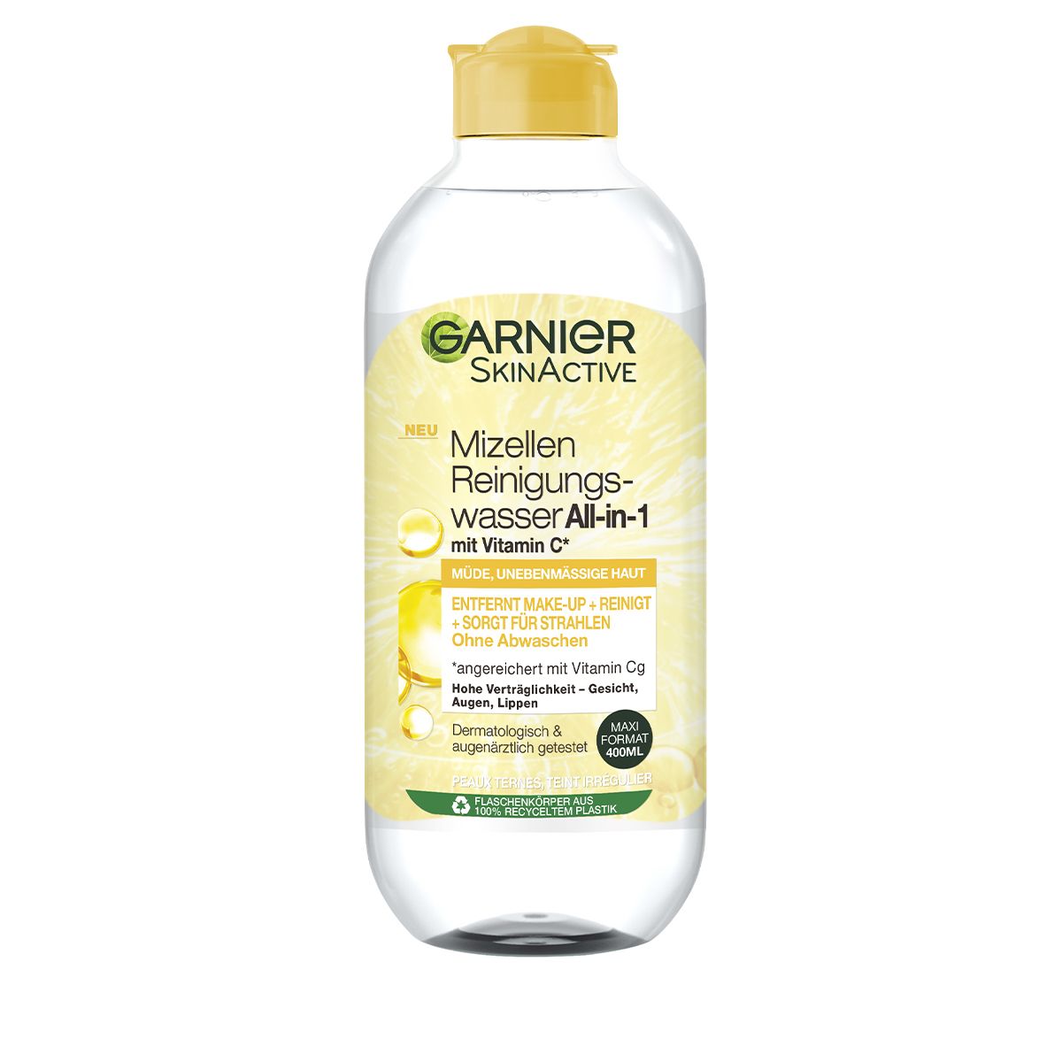 GARNIER Vitamin C Mizellen Reinigungswasser<br>400 ml, Flasche, Vitamine C