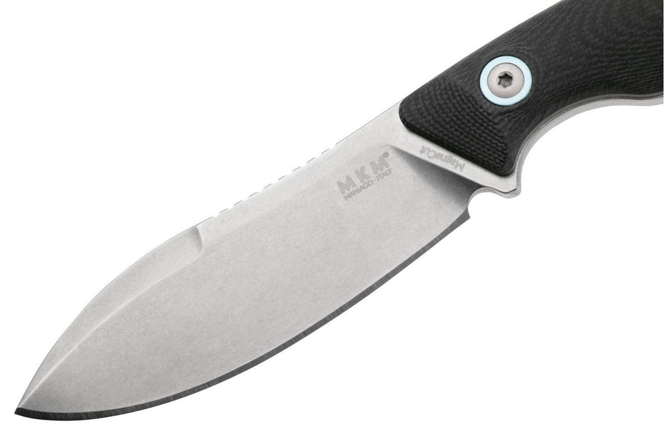 MKM Pocket Tango 1 Nessmuk PT1-GBK Black G10 vaststaand mes, David C. Andersen design