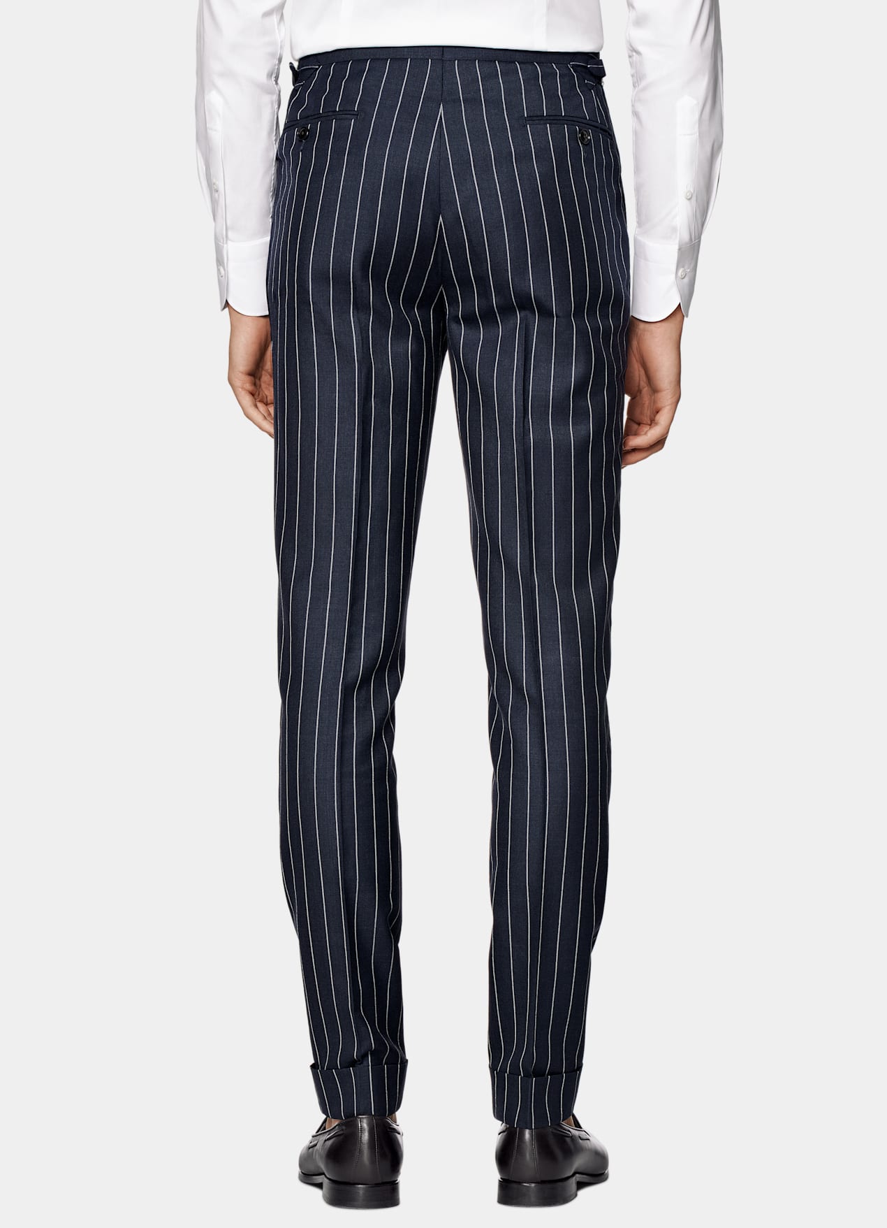 Costume Havana coupe Tailored bleu moyen à rayures