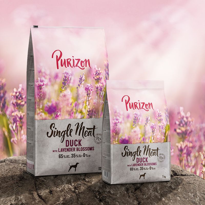 Purizon Single Meat Adult, canard & pommes, fleurs de lavande - sans céréales