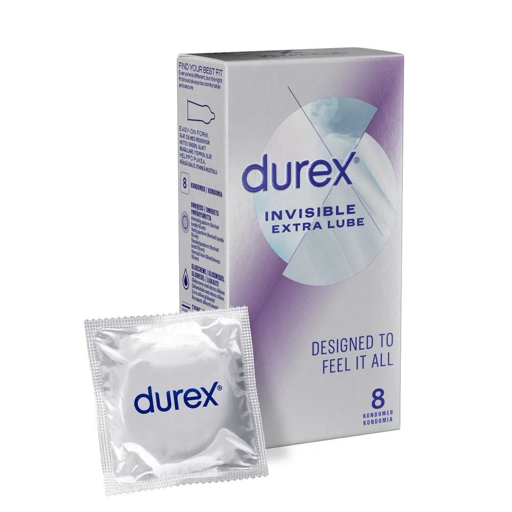 Durex Invisible III Regular Fit kondomer - 8 stk.