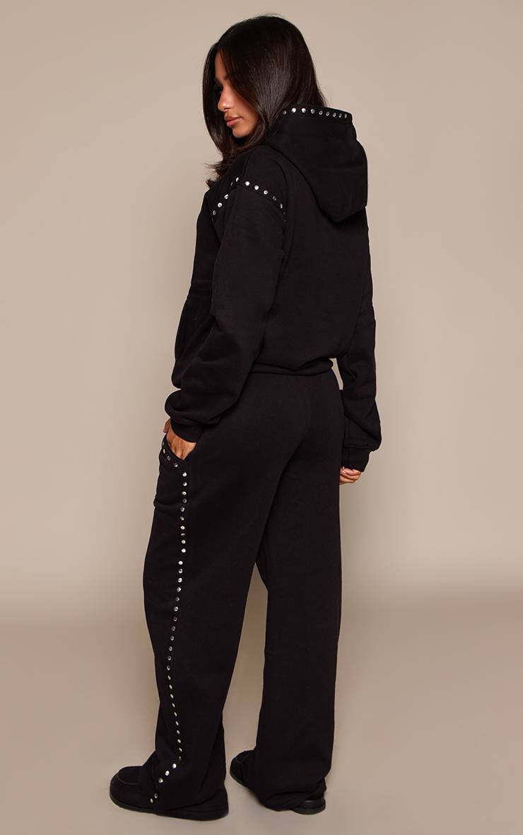 Noir Joggers Petite Avec Détails Cloutés