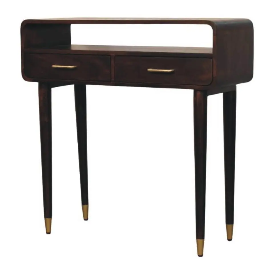 Apollo Loop Console, 2 Lades en Open Gleuf, Donkerbruin