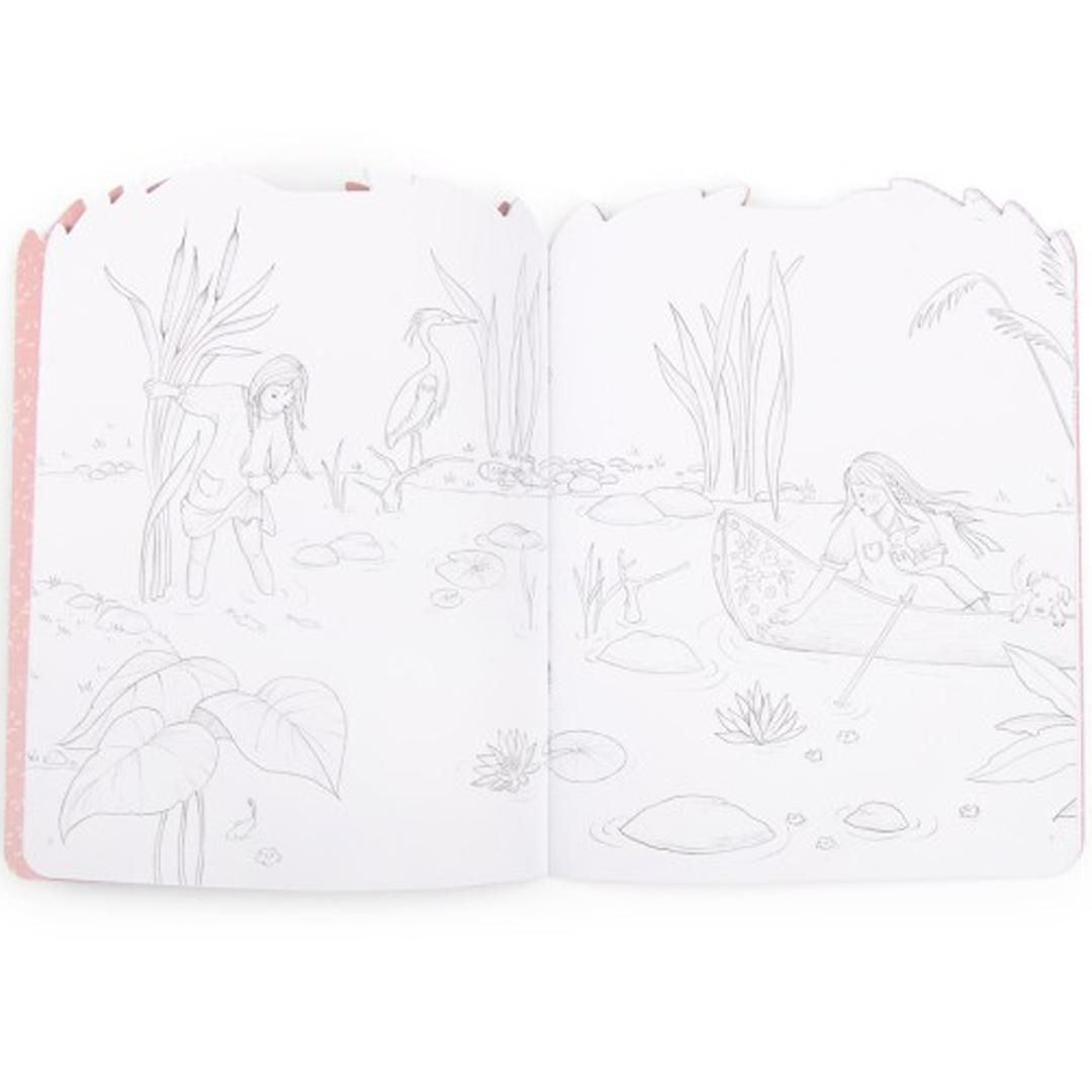 Moulin roty kleur- en stickerboek les rosalies