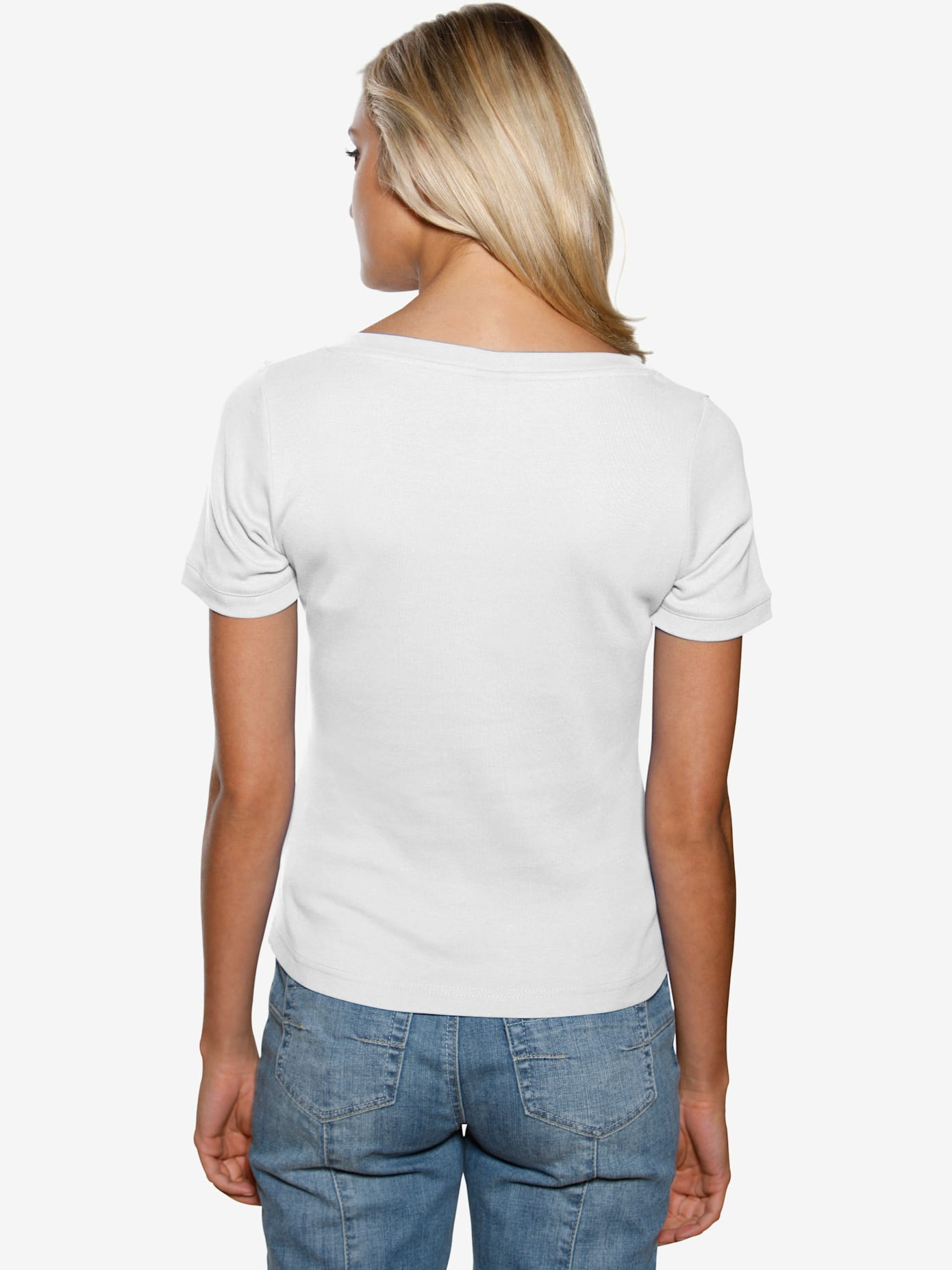 T-shirt à encolure carrée grande encolure carrée