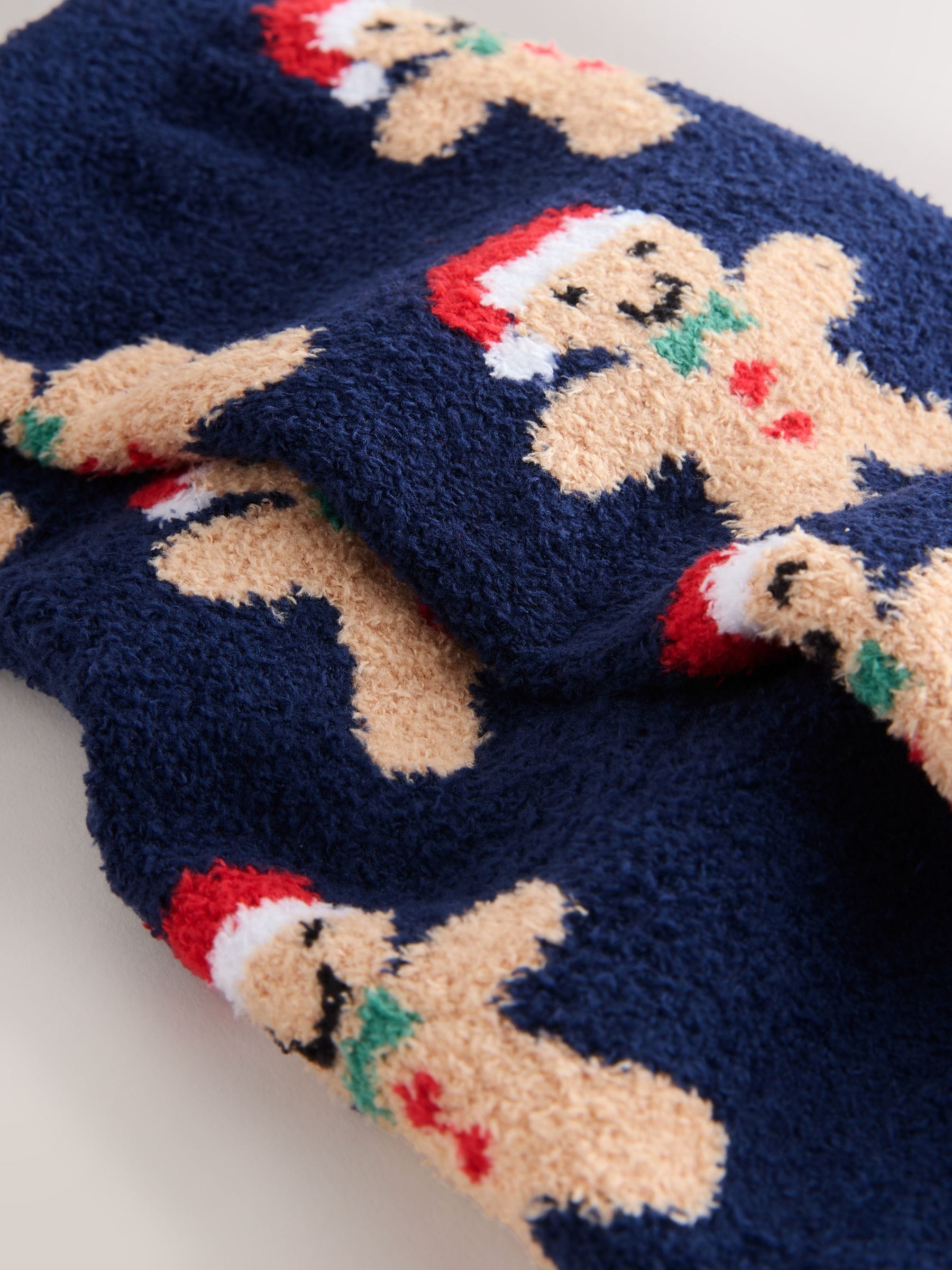 Marineblauw peperkoek - Set van 1 paar behaaglijke kerstsokken