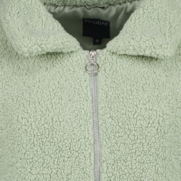 TwoDay dames teddy bomber jas lichtgroen