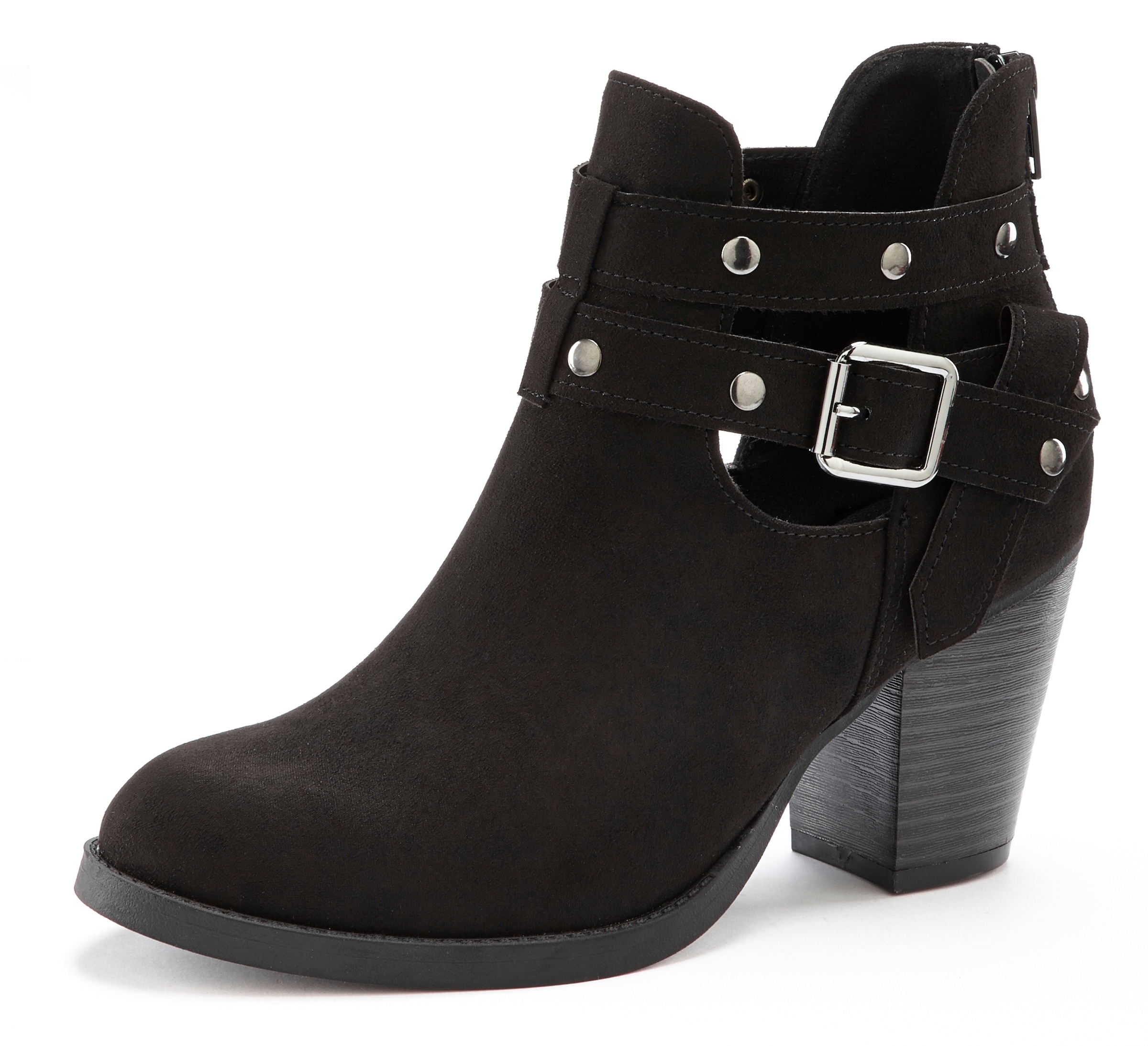 LASCANA Cowboy Stiefelette  Cowboy Boots, Western Stiefelette, Ankleboots mit Zierschnalle VEGAN