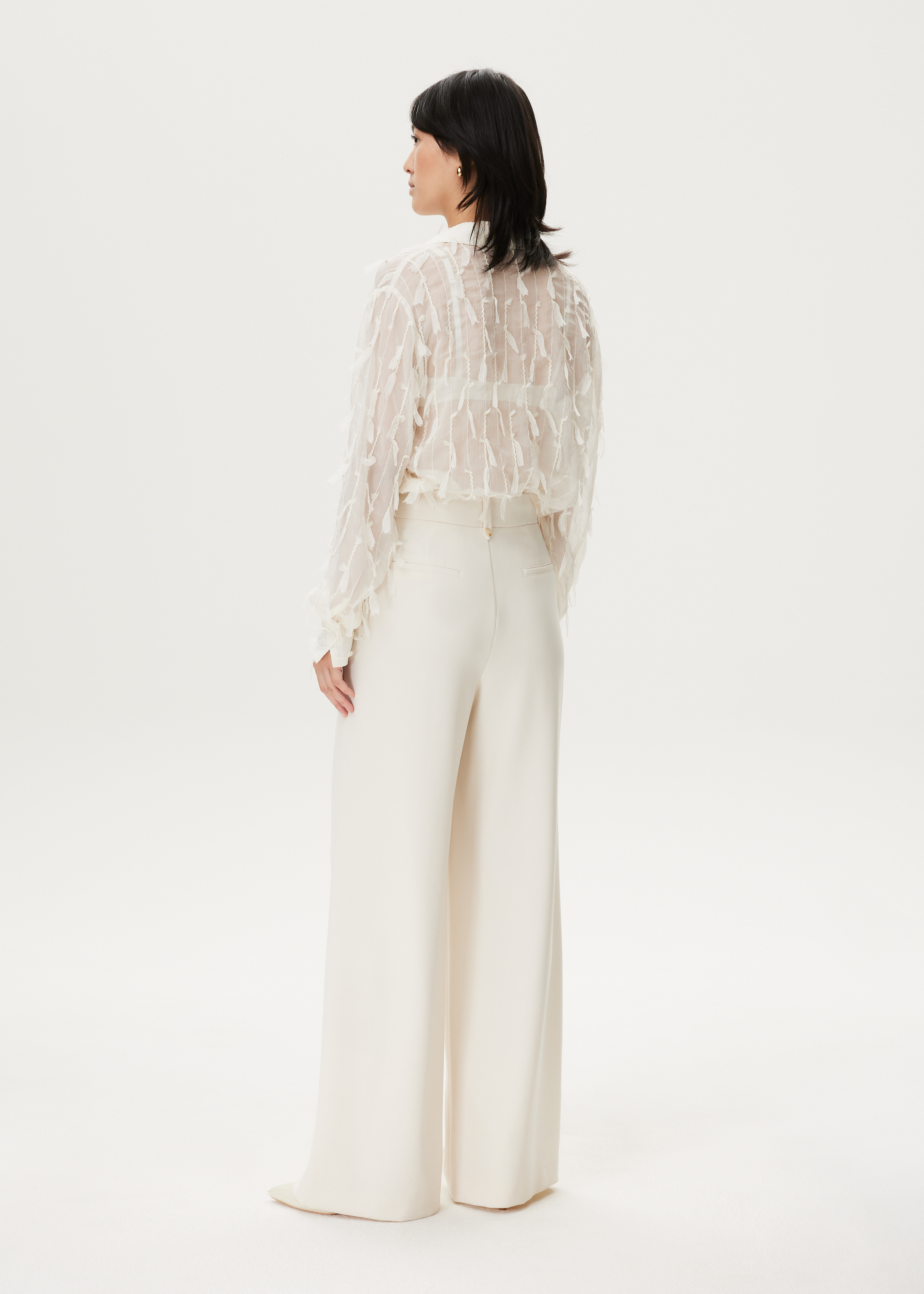 Blouse met all-over franjes