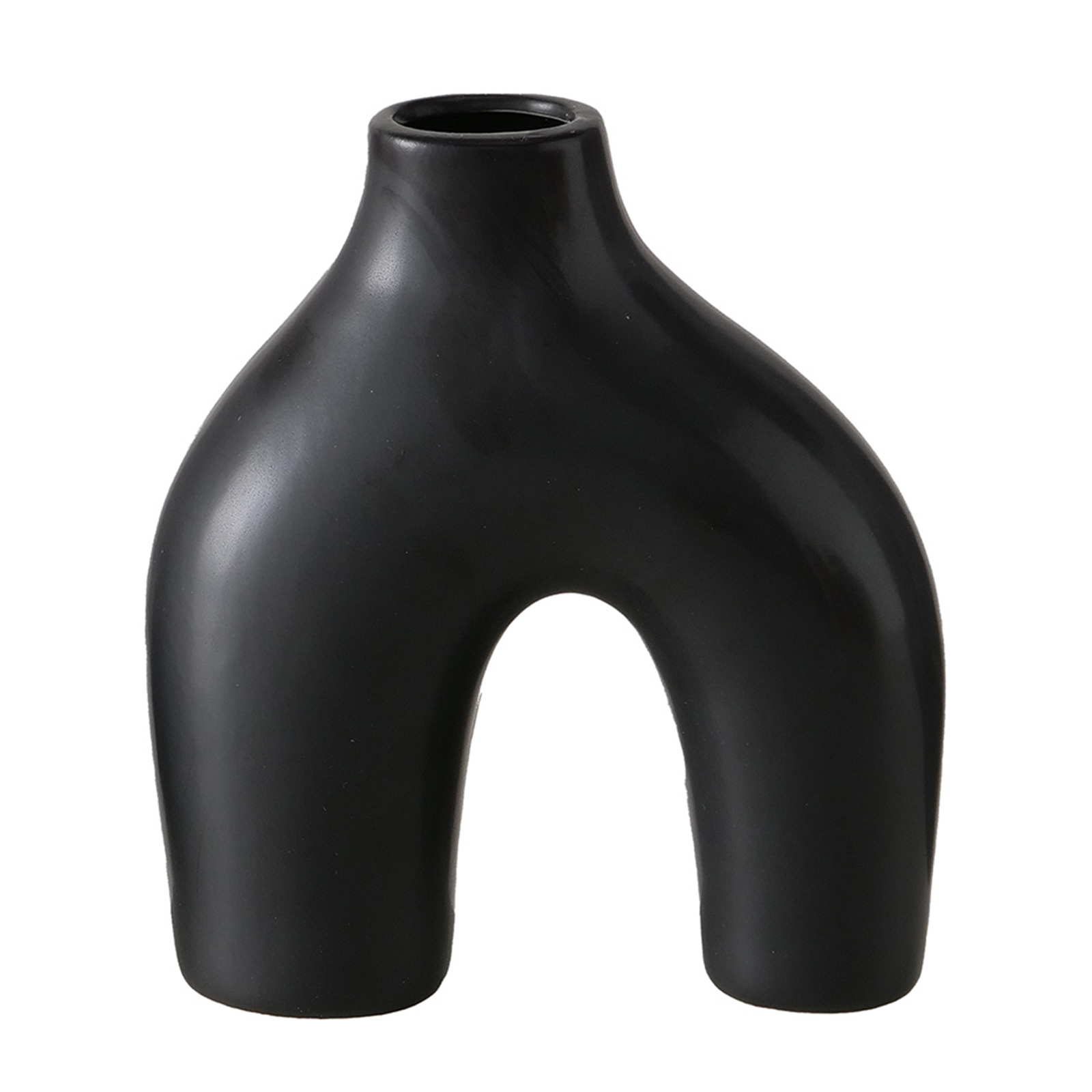 Vase - schwarz - sortiert - 18 cm