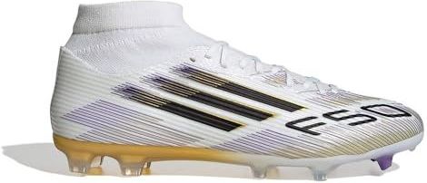 adidas - F50 League Mid Firm Multi Ground - Voetbalschoenen - Wit Zwart Goud