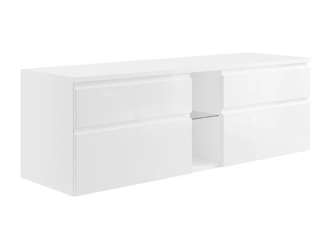 Meuble sous vasque suspendu - Blanc - 150 cm - MAGDALENA II