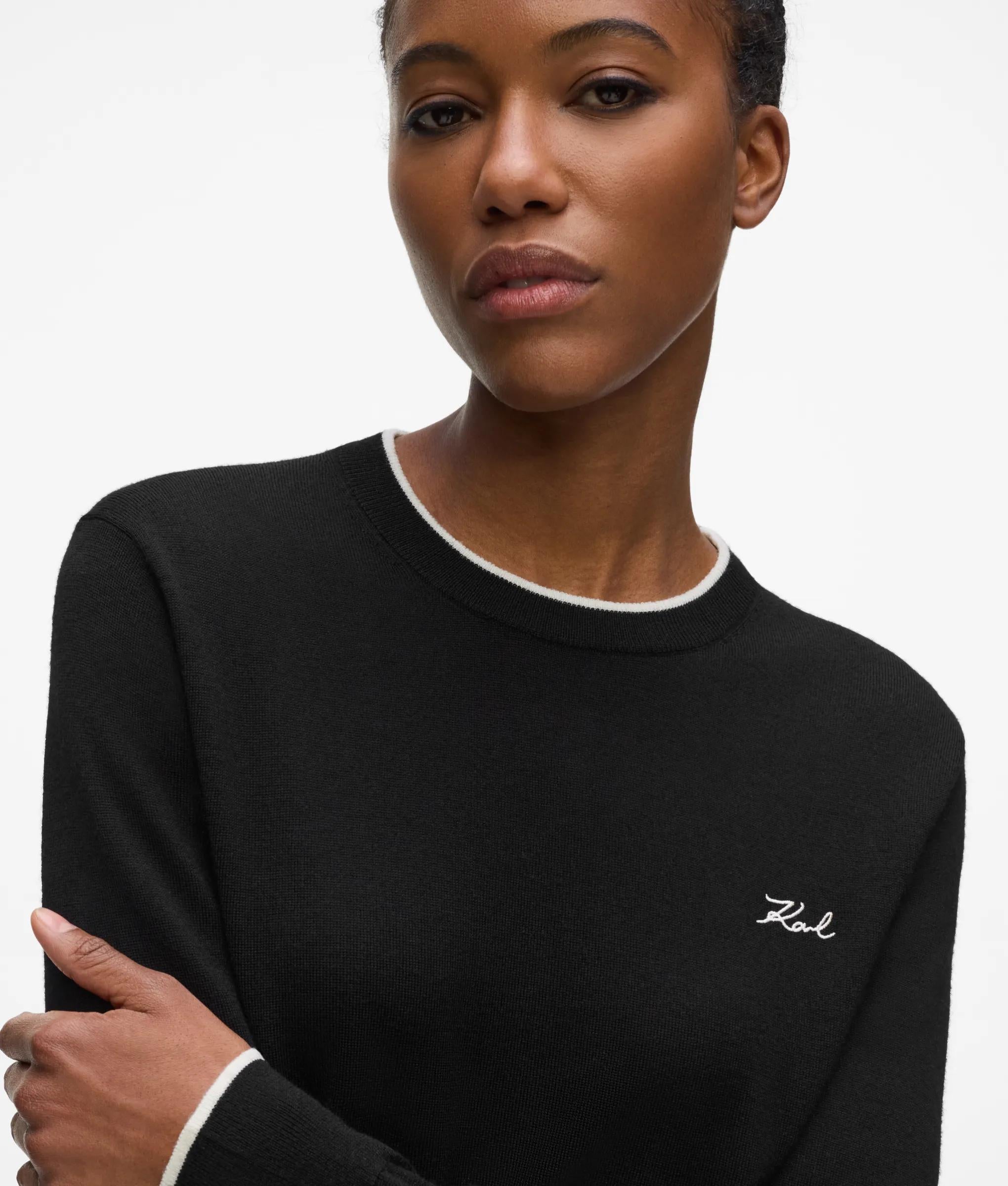Merinoswol sweater met ronde hals