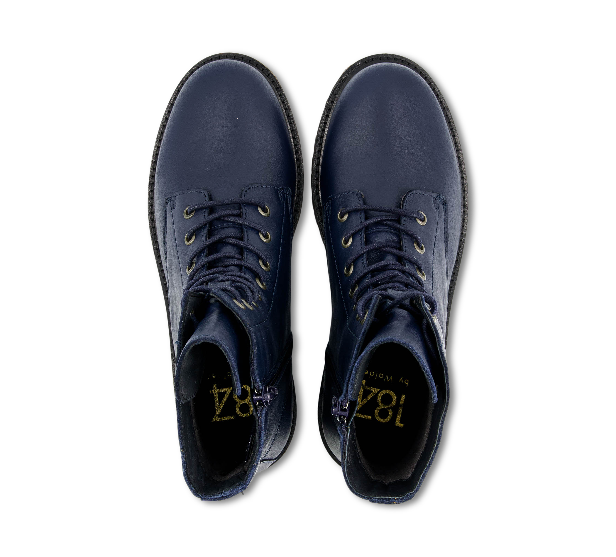 1874 by Walder Schnürstiefel blau