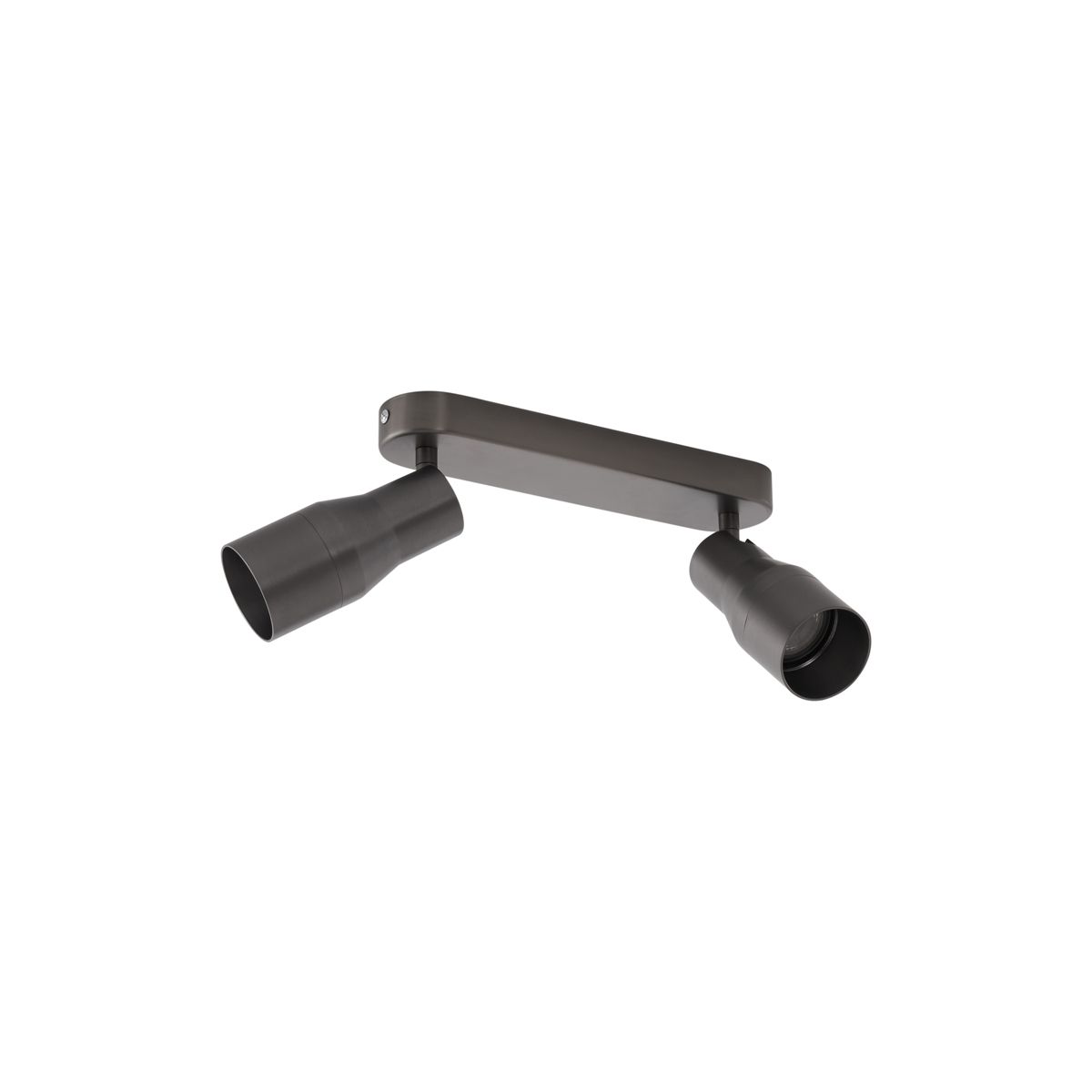 Afgeronde plafondspot gunmetal GU10 50mm 2-lichts - Stanley