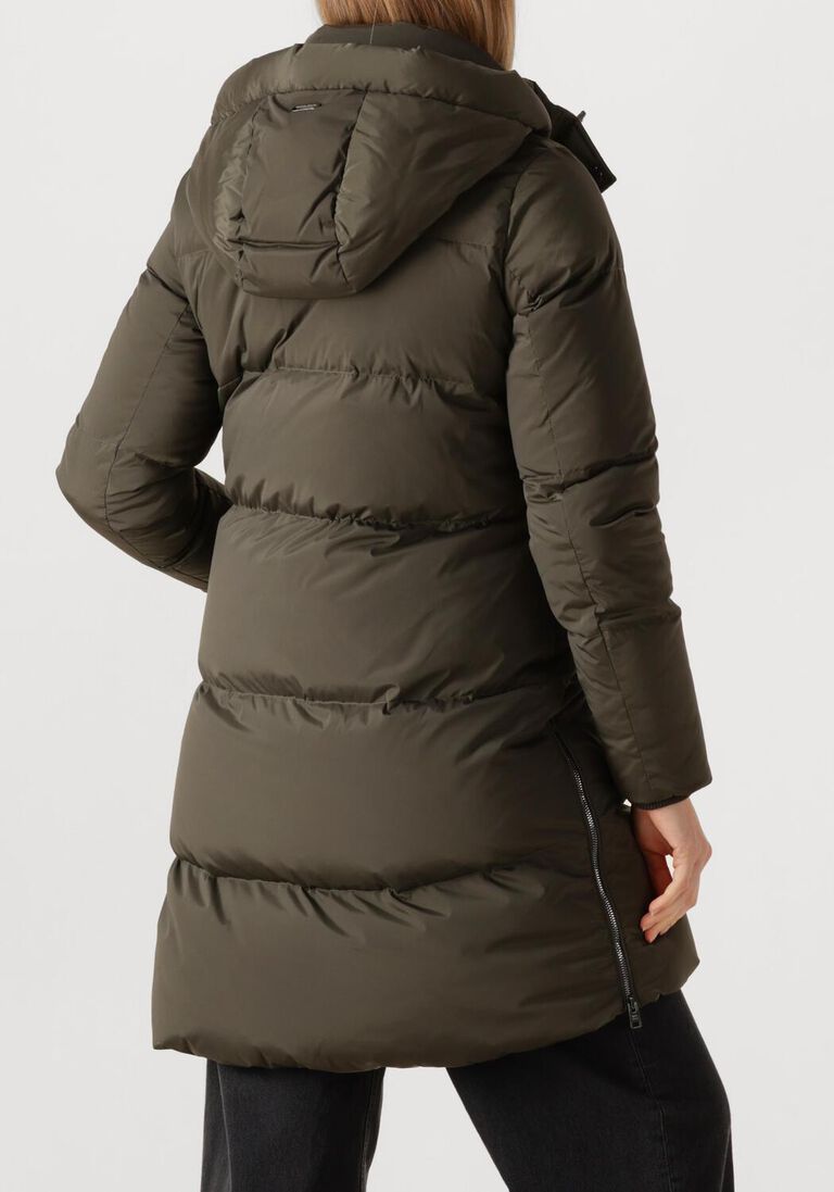 olijf woolrich gewatteerde jas kelly jacket