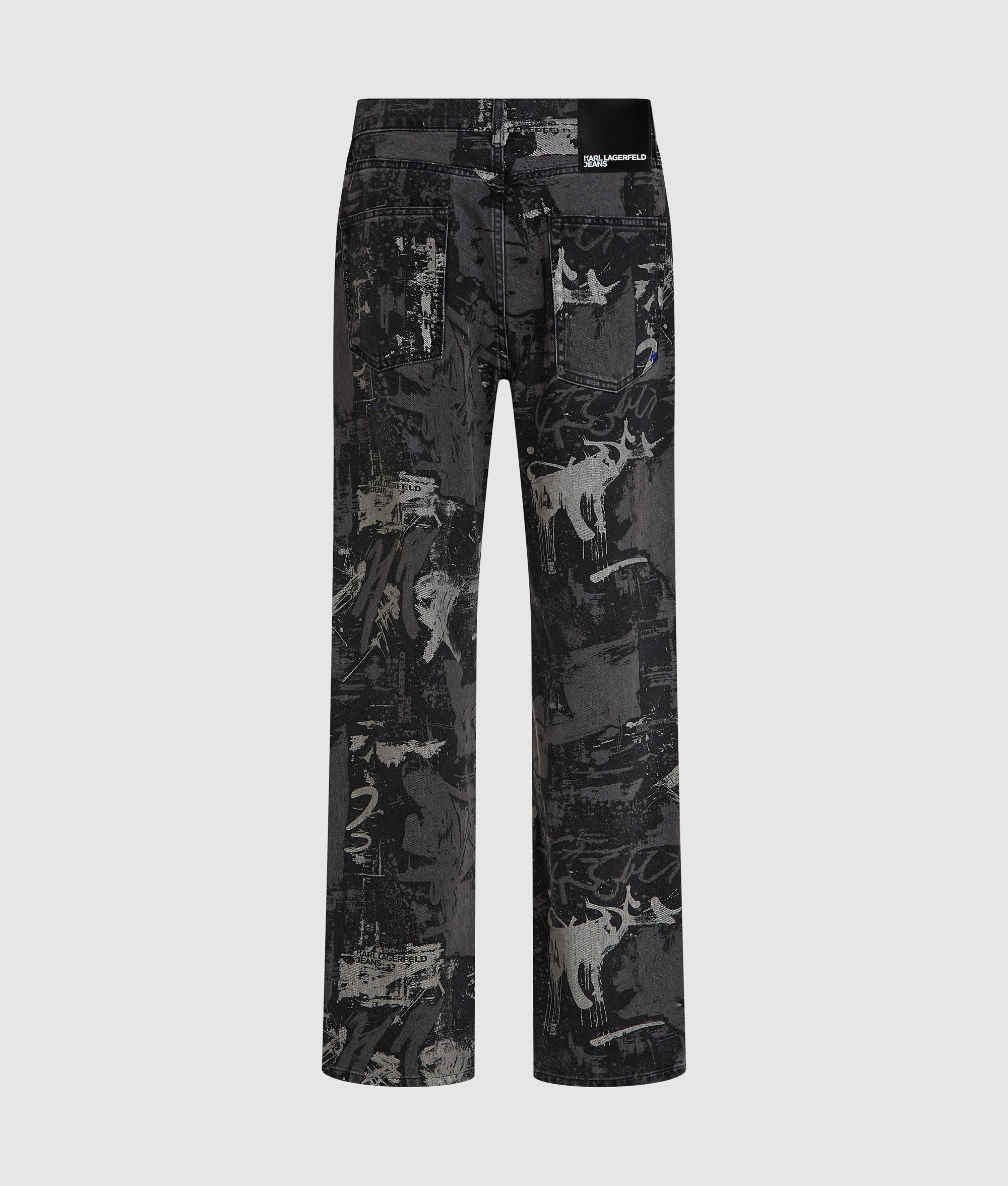 Relaxte jeans met verfeffect