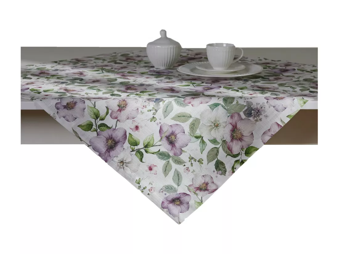 Serviette Imprimée Adeline Violet Clair 80 x 80