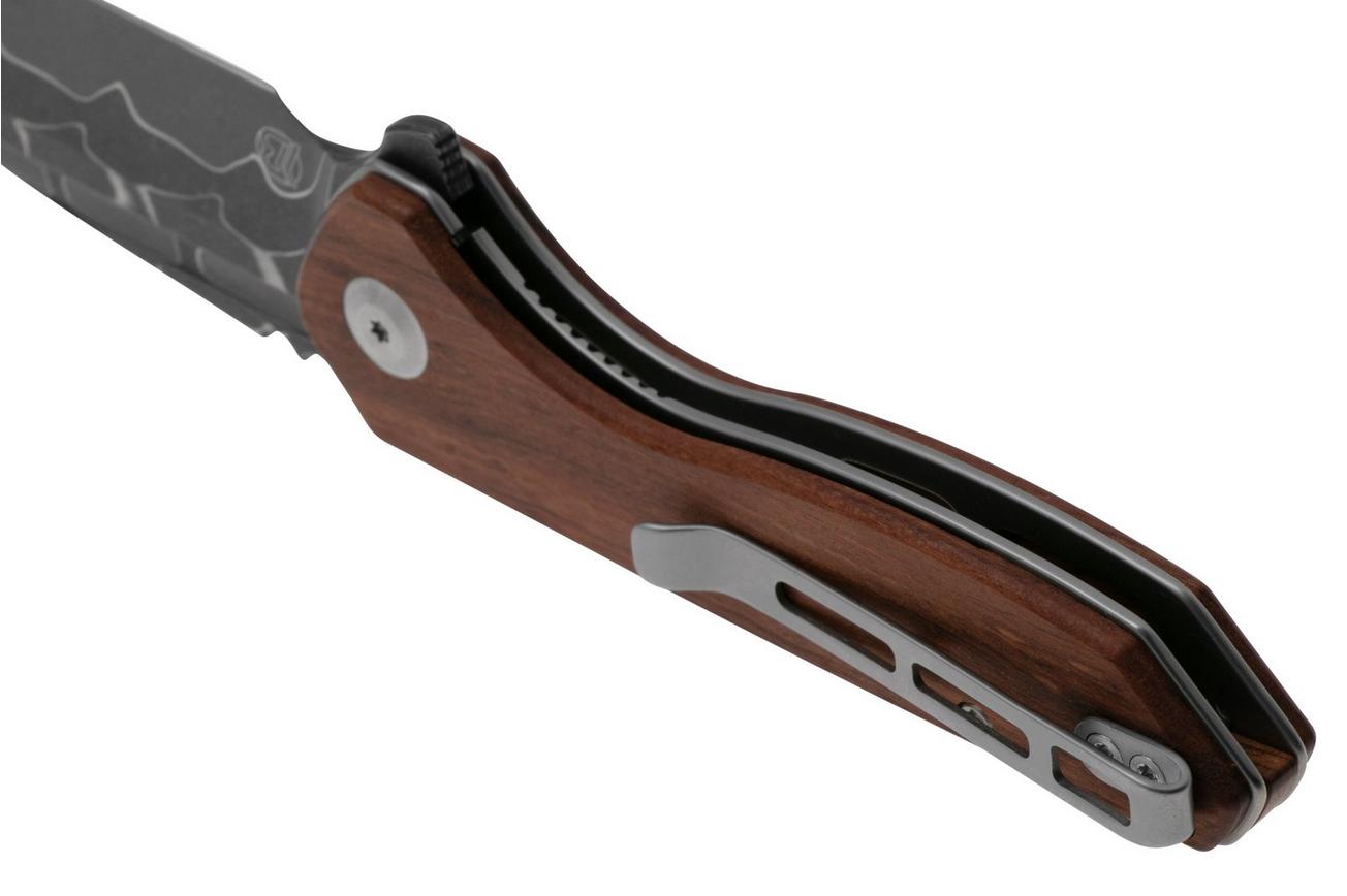 Civivi ExOne C23036-DS1 Damascus, Guibourtia Wood zakmes, Brian Brown design