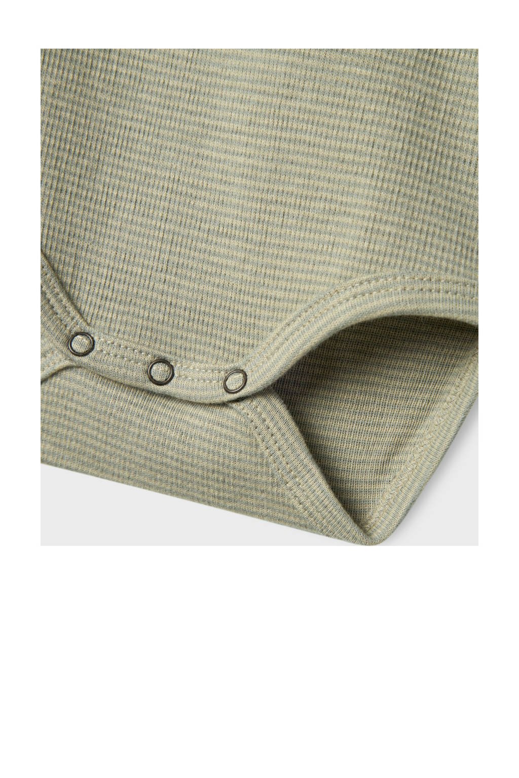 LIL' ATELIER romper NBMFENG groen/grijs