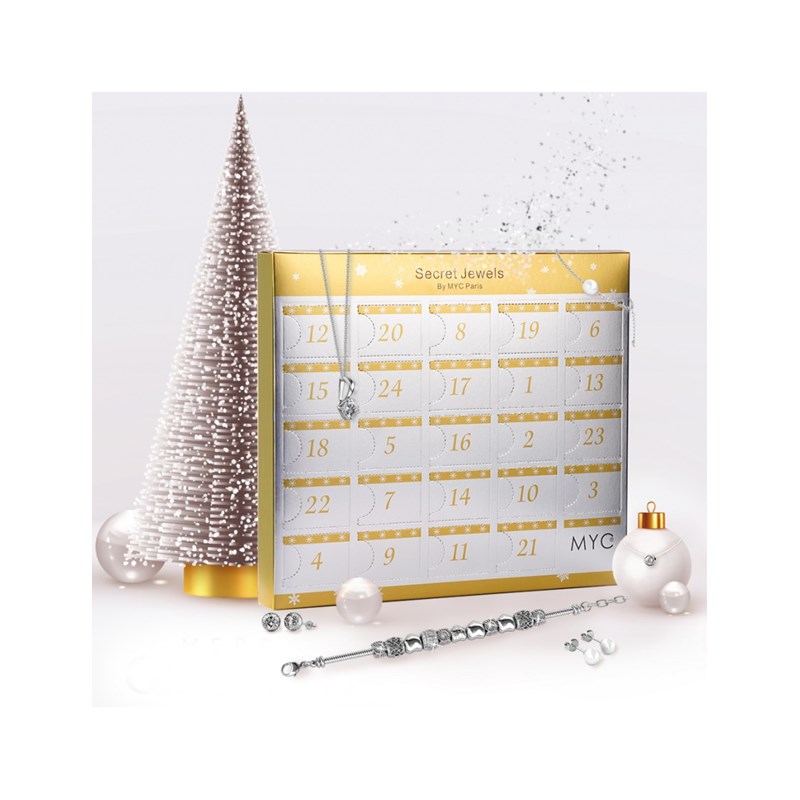 Calendrier de l'avent MYC-Paris 24 bijoux - Finitions Argentées