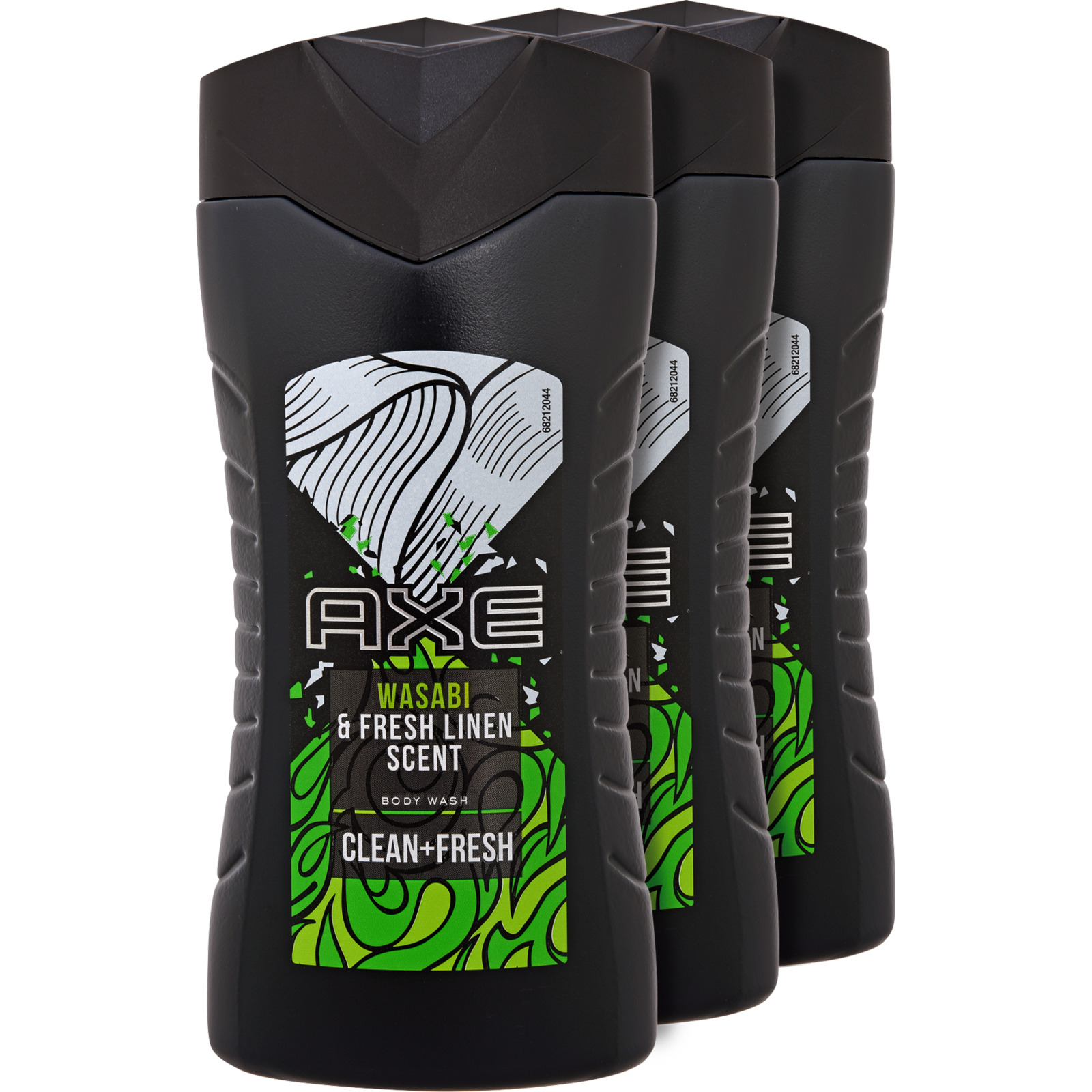 Axe Body Wash Wasabi & Fresh Linen 3 x 250 ml