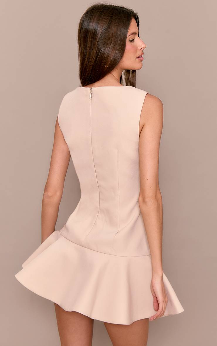 Sable Robe Moulante Premium À Volants Et Taille Basse