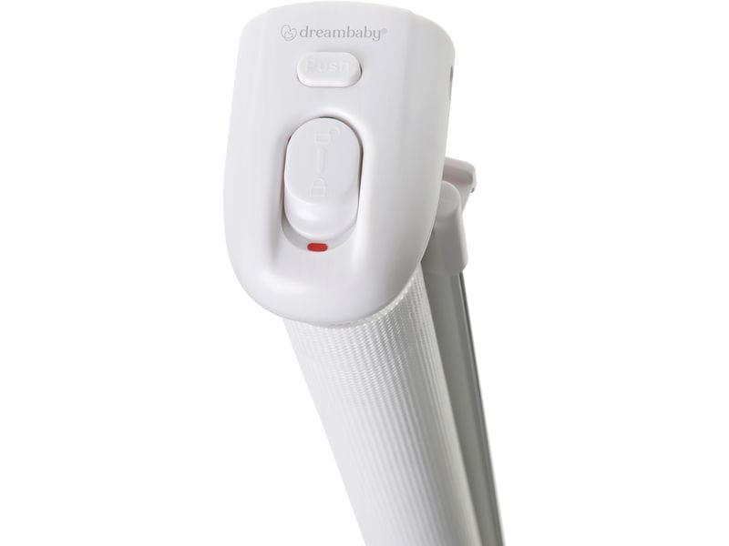 DREAMBABY Türschutzgitter Glide n Hide 60 cm - 140 cm Weiss Einziehbares Türschutzgitter zum Anschrauben