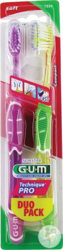 Gum Technique Pro Compact Soft Duo Brosse À Dents 2 Pièces