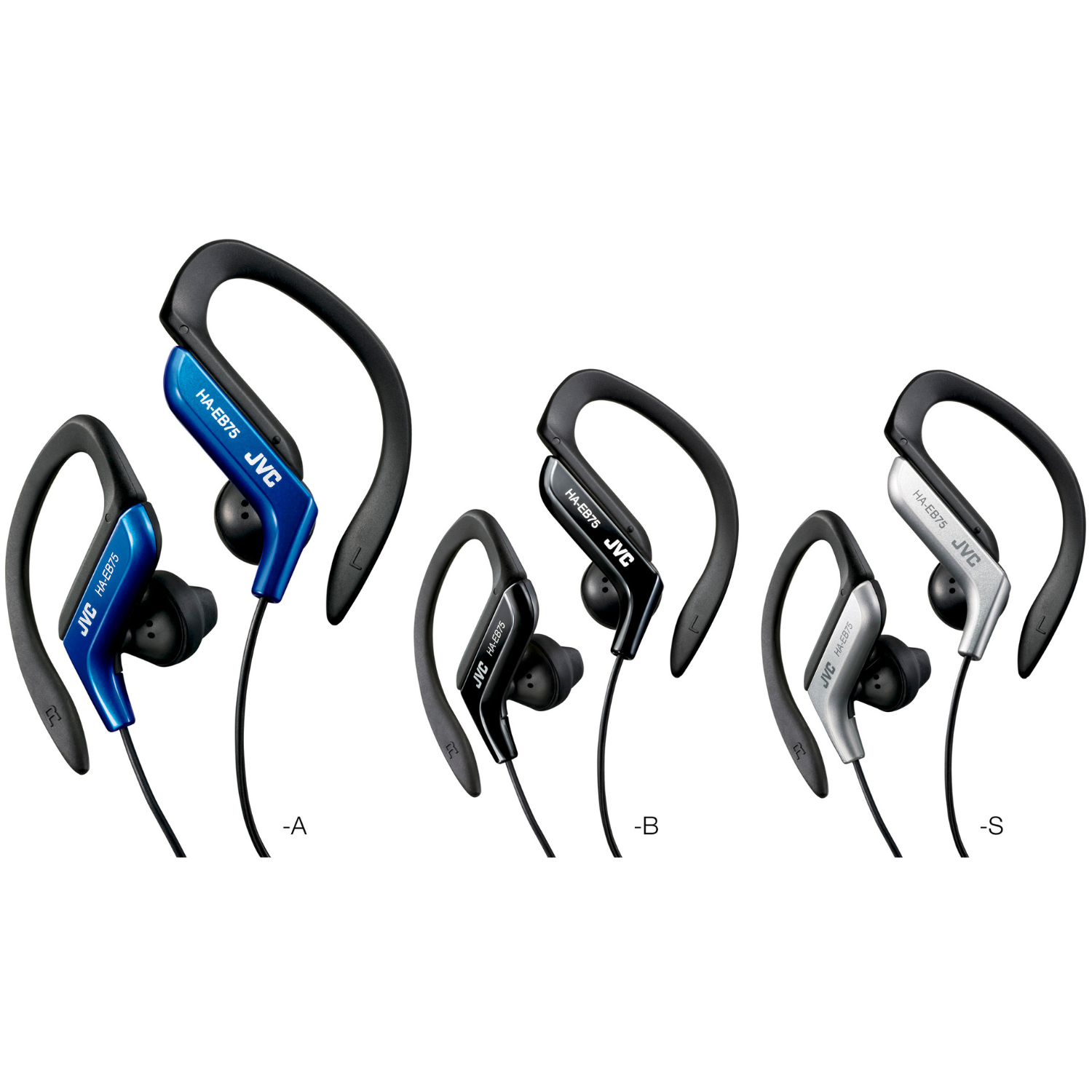 Fones de ouvido esportivos com fio e clipe JVC HA-EB75-BN-U