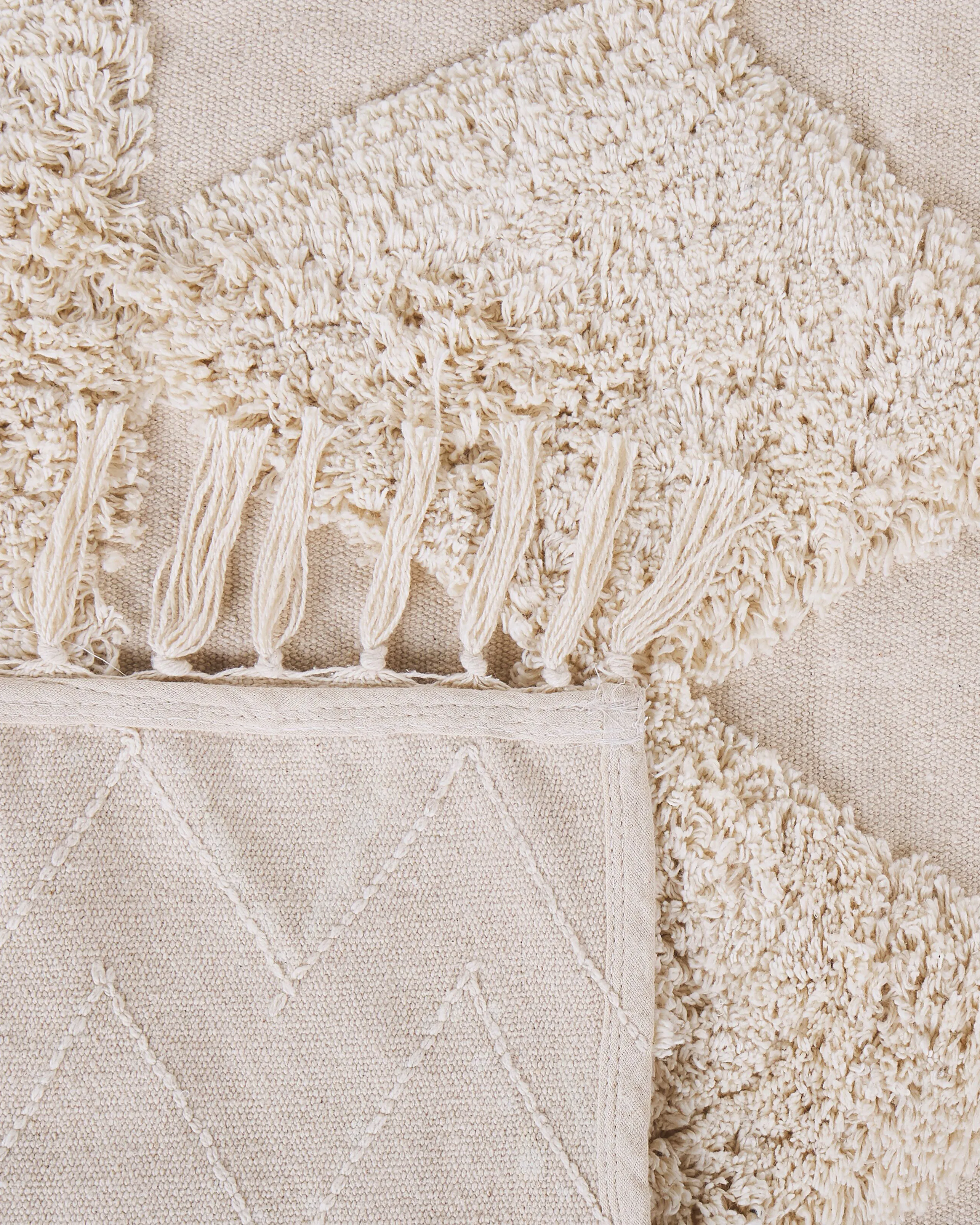 Vloerkleed DIDIM Beige 160 x 230 cm Katoen