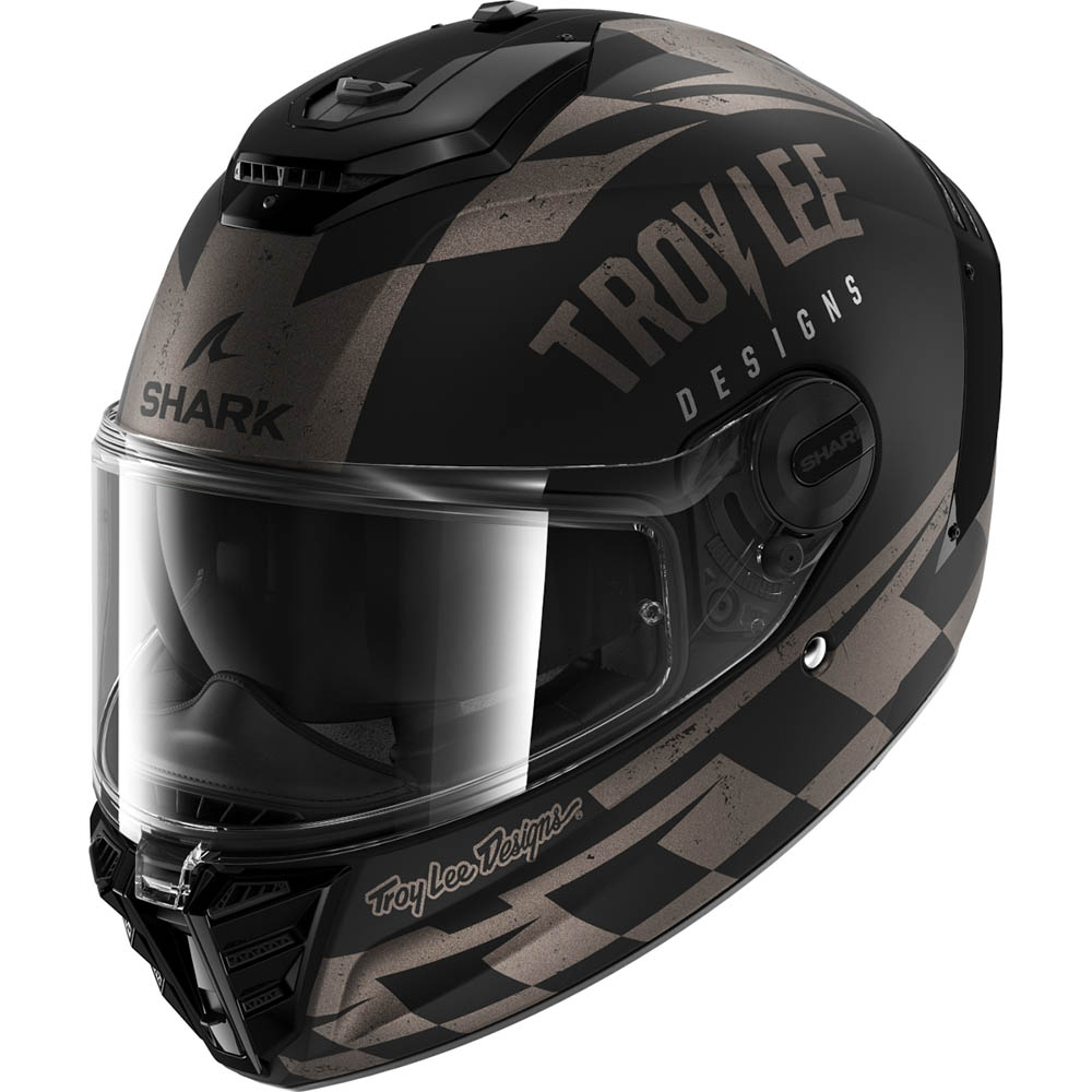 Shark - Casque Spartan RS Raceshop - Troy Lee Designs Noir / Argent / Mat