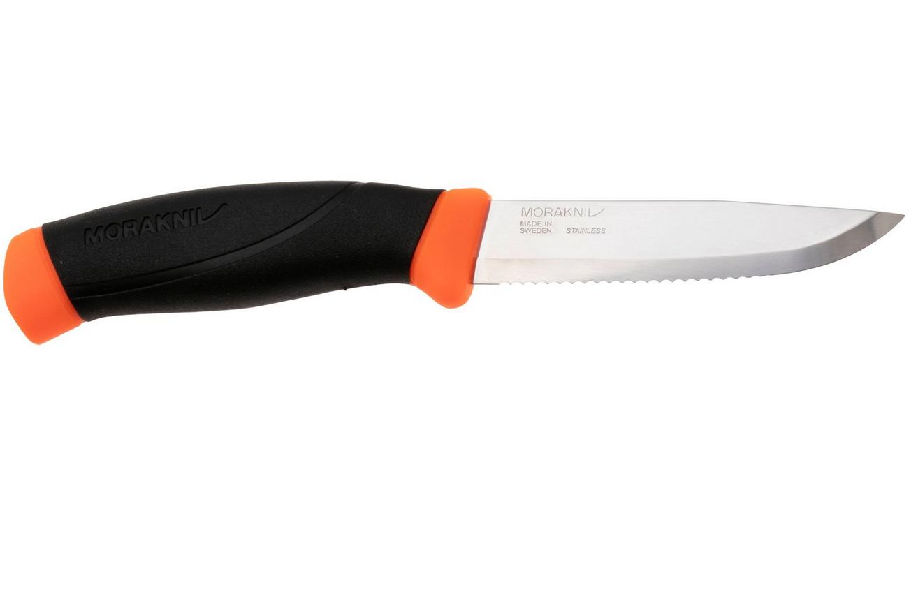 Morakniv Companion SRT (S) 11829 Hi-Vis Orange, bushcraftmes, partially serrated