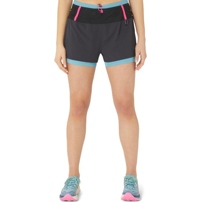 Asics Dame Shorts FujiTrail 2in1 Shorts Sort