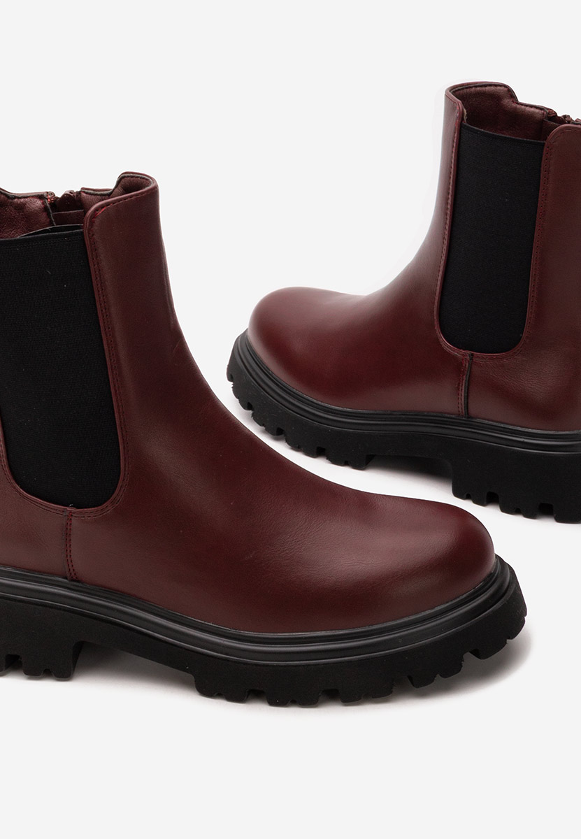 Bottines femme bordeaux Alidea bordo