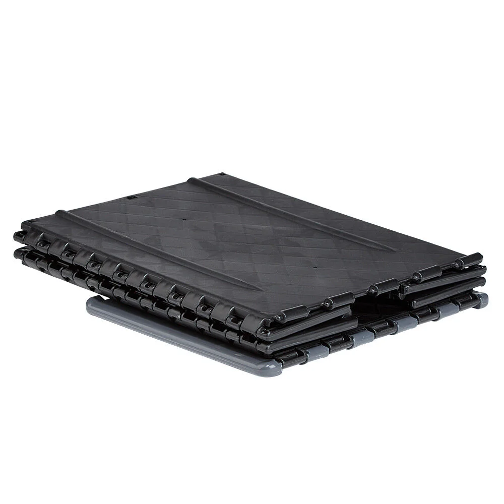 Coffre de rangement et couvercle pliable noir