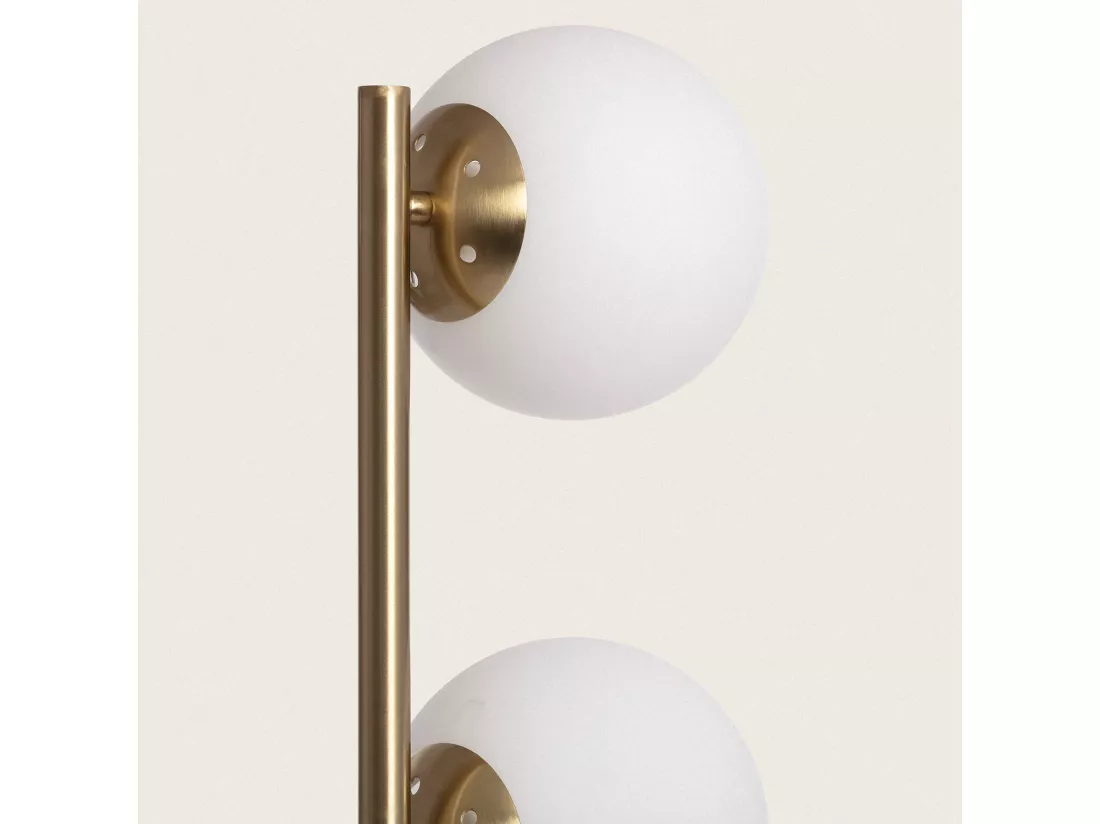 Lampadaire Métal et Verre Moonlight Brass 3 Spots Doré