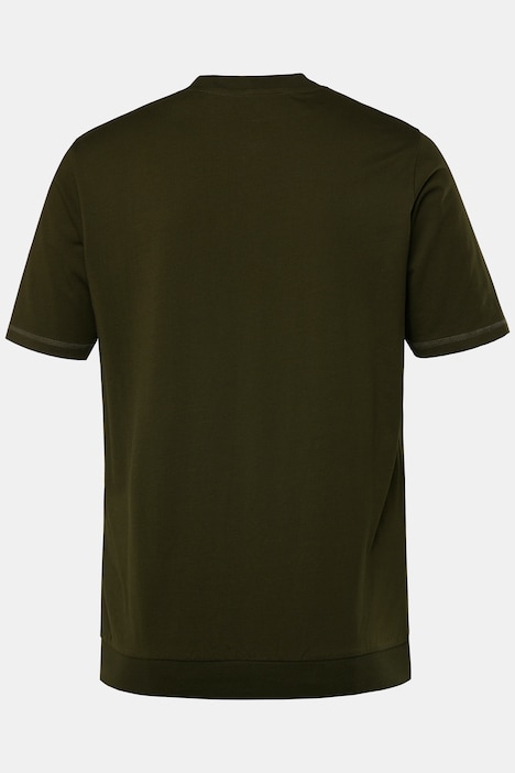 JP 1880 Schlafanzug, Bauchfit, Henley-Shirt, Halbarm, karierte Hose, bis 8 XL