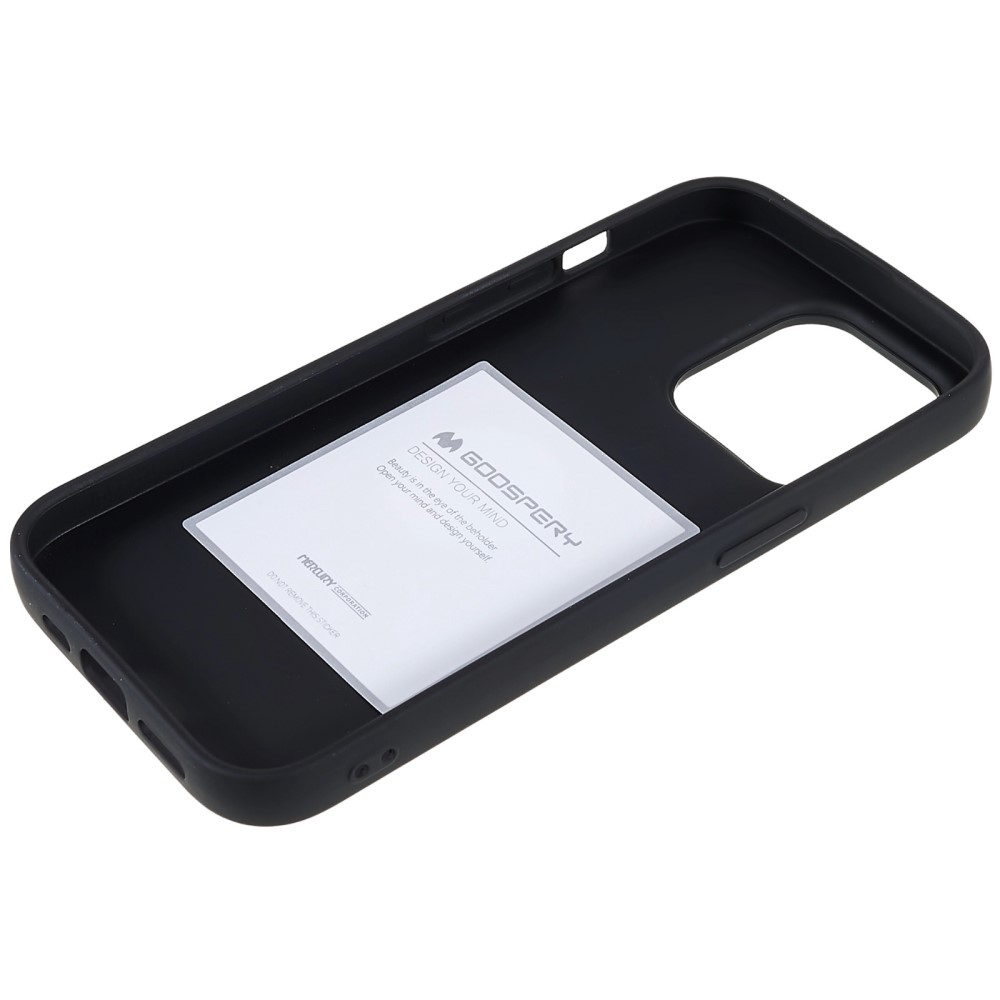 Mercury Goospery - iPhone 14 Pro Gummi Case Hülle - Schwarz (Matt)