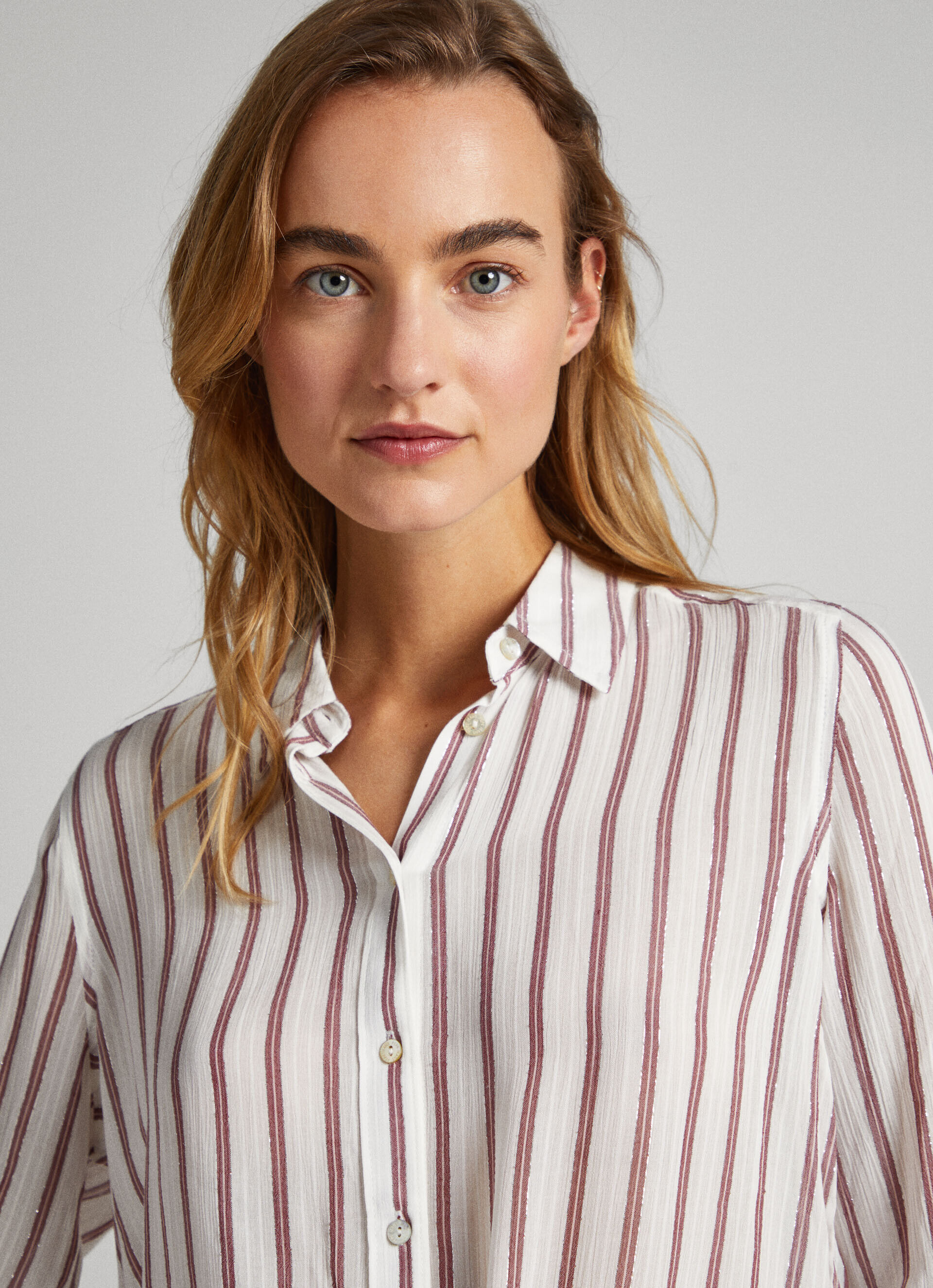 CAMISA LISTRADA DE MANGA LONGA - multicolorida