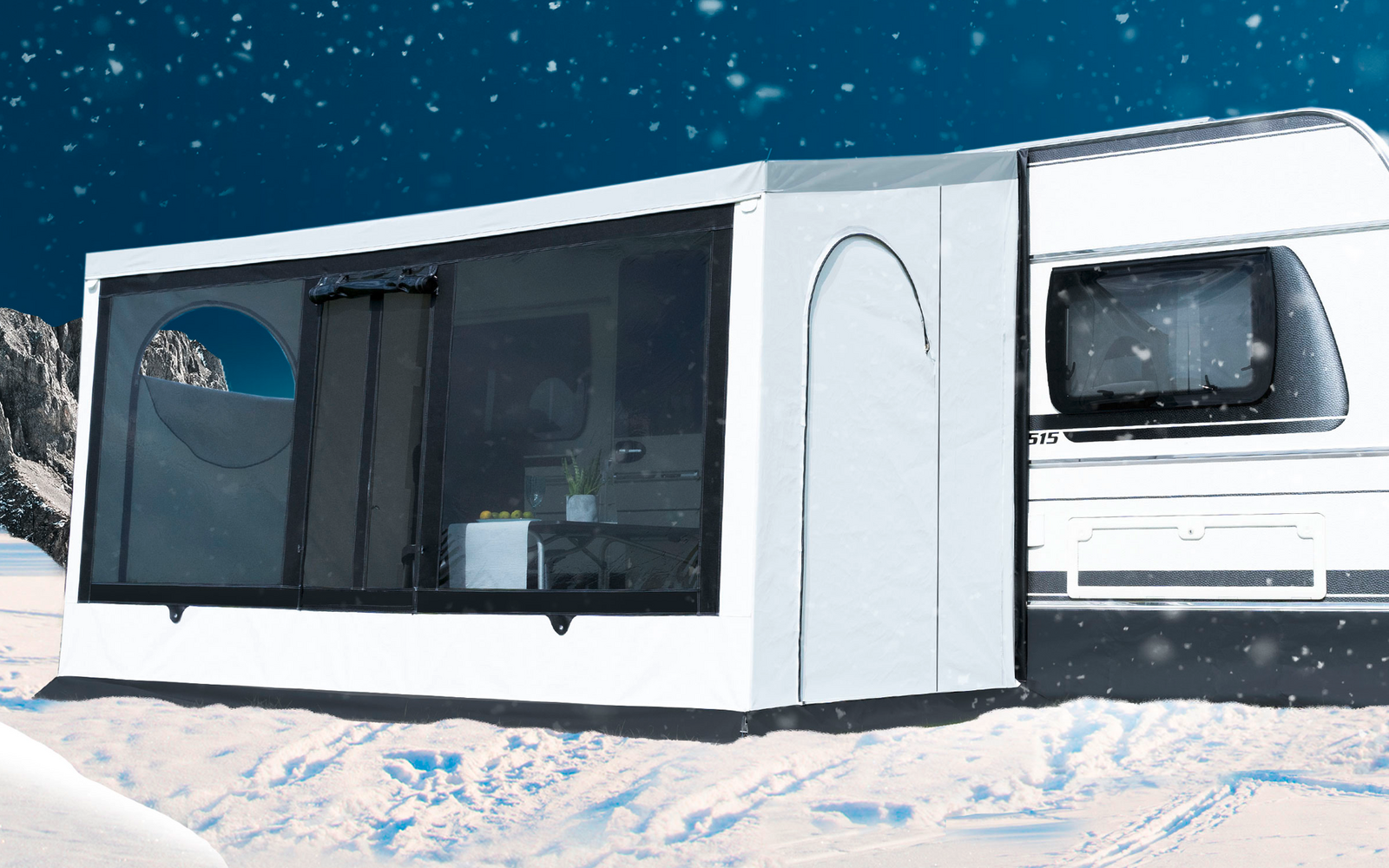 Wigo Inuit Wintervorzelt Storm für den Wohnwagen 250 cm