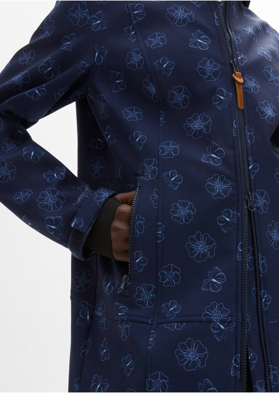 Veste softshell à motif floral